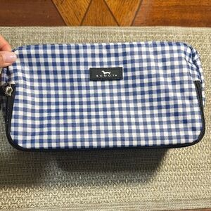 Scout Blue and White Checkered Gingham 3 Way Toiletry Bag